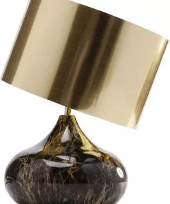 Kare Design Mamo Deluxe Pöytävalaisin, Kulta 37cm -Huonekalu kauppa lampa stolowa mamo deluxe 30x41 cm brazowo czarna klosz zloty 3