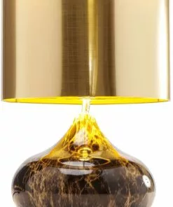 Kare Design Mamo Deluxe Pöytävalaisin, Kulta 37cm -Huonekalu kauppa lampa stolowa mamo deluxe 30x41 cm brazowo czarna klosz zloty 4