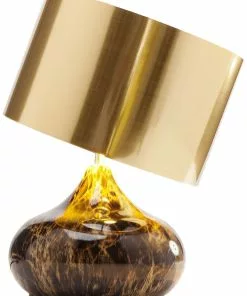 Kare Design Mamo Deluxe Pöytävalaisin, Kulta 37cm -Huonekalu kauppa lampa stolowa mamo deluxe 30x41 cm brazowo czarna klosz zloty 7