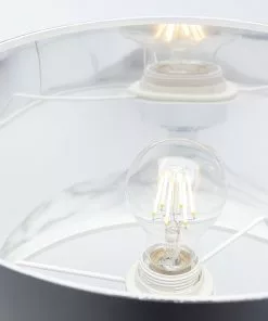 Kare Design Mamo Deluxe Pöytävalaisin Valkoinen 37cm -Huonekalu kauppa lampa stolowa mamo deluxe o31x38 cm biala klosz czarny 4