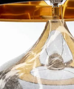 Kare Design Mamo Deluxe Pöytävalaisin Harmaa 37cm -Huonekalu kauppa lampa stolowa mamo deluxe o31x38 cm szara klosz czarny 3