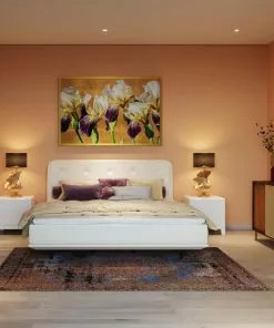 Kare Design Flores Pöytävalaisin, Kulta 62cm -Huonekalu kauppa lampa stolowa metalowa zlota o30x62 cm 10