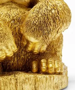 Kare Design Animal Monkey Gorilla Pöytävalaisin, Kulta -Huonekalu kauppa lampa stolowa monkey gorilla 30x70 cm czarno zlota 10