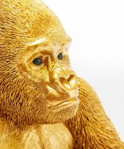 Kare Design Animal Monkey Gorilla Pöytävalaisin, Kulta -Huonekalu kauppa lampa stolowa monkey gorilla 30x70 cm czarno zlota 11