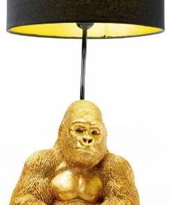 Kare Design Animal Monkey Gorilla Pöytävalaisin, Kulta
