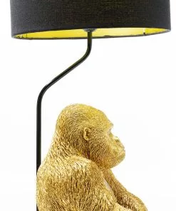 Kare Design Animal Monkey Gorilla Pöytävalaisin, Kulta -Huonekalu kauppa lampa stolowa monkey gorilla 30x70 cm czarno zlota 5