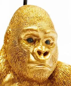 Kare Design Animal Monkey Gorilla Pöytävalaisin, Kulta -Huonekalu kauppa lampa stolowa monkey gorilla 30x70 cm czarno zlota 9
