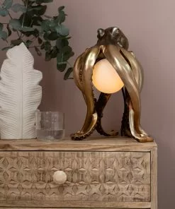 Kare Design Animal Octopus Mustekala Pöytävalaisin 34cm -Huonekalu kauppa lampa stolowa octopus 26x34 cm zlota 12