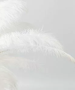 Kare Design Feather Palm Pöytävalaisin Valkoinen 60cm -Huonekalu kauppa lampa stolowa palma biala strusie piora 60 cm podstawa zlota 3
