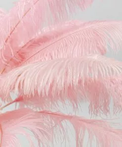Kare Design Feather Palm Pöytävalaisin Pinkki 60cm 11 Kare Design Feather Palm Pöytävalaisin Pinkki 60cm -Huonekalu kauppa lampa stolowa palma rozowa strusie piora 60 cm podstawa zlota 4