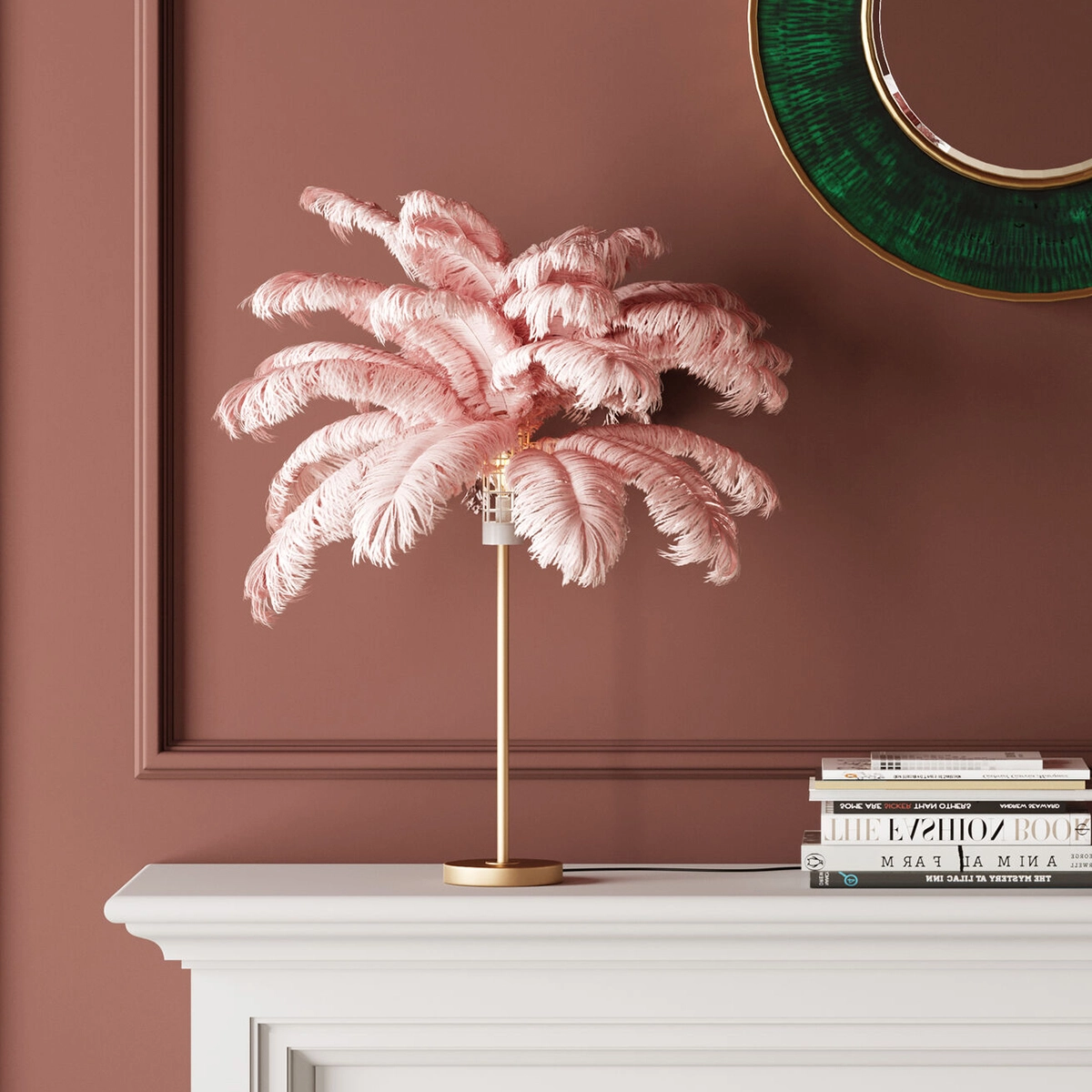 Kare Design Feather Palm Pöytävalaisin Pinkki 60cm 3 Kare Design Feather Palm Pöytävalaisin Pinkki 60cm