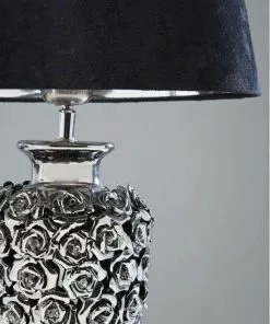 Kare Design Rose Pöytävalaisin, Hopea 57cm -Huonekalu kauppa lampa stolowa rose multi 33x56 cm czarno srebrna 4