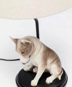 Kare Design Sitting Dog Istuva Koira Pöytävalaisin 46cm -Huonekalu kauppa lampa stolowa siedzacy pies klosz tkanina o26x46 cm 5