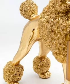 Kare Design Animal Poodle Villakoira Pöytävalaisin, Kulta 32cm -Huonekalu kauppa lampa stolowa zlota pies pudel 34x32 cm 7