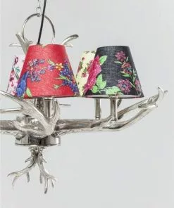 Kare Design Antler Flowers Riippuvalaisin, 6-valonlähdettä -Huonekalu kauppa lampa wiszaca antler flowers 75x66 cm kolorowa 10