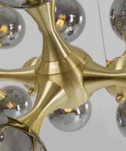 Kare Design Atomic Balls Riippuvalaisin Messinki 140cm -Huonekalu kauppa lampa wiszaca atomic balls 140 cm zlota klosze przydymione 5