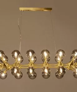 Kare Design Atomic Balls Riippuvalaisin Messinki 140cm -Huonekalu kauppa lampa wiszaca atomic balls 140 cm zlota klosze przydymione 7