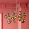 Kare Design Atomic Balls Riippuvalaisin, Messinki Ø74cm -Huonekalu kauppa lampa wiszaca atomic balls 74x130 cm zlota klosze szklane przydymione 14