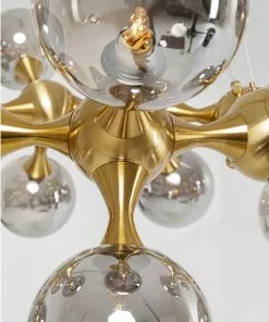 Kare Design Atomic Balls Riippuvalaisin, Messinki Ø74cm -Huonekalu kauppa lampa wiszaca atomic balls 74x130 cm zlota klosze szklane przydymione 3