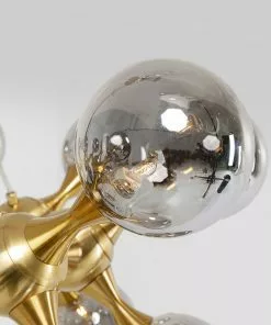 Kare Design Atomic Balls Riippuvalaisin, Messinki Ø74cm -Huonekalu kauppa lampa wiszaca atomic balls 74x130 cm zlota klosze szklane przydymione 5