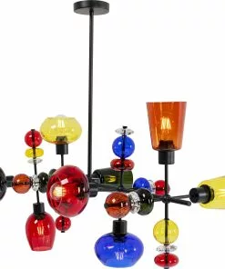 Kare Design Mazzo Otto Riippuvalaisin 105cm -Huonekalu kauppa lampa wiszaca awangardowa klosze szklane kolorowe 105x56 cm 2