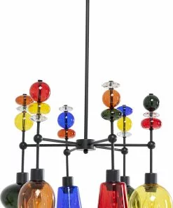 Kare Design Mazzo Sei Riippuvalaisin Ø61cm -Huonekalu kauppa lampa wiszaca awangardowa klosze szklane kolorowe 61x88 cm 3