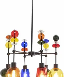 Kare Design Mazzo Sei Riippuvalaisin Ø61cm -Huonekalu kauppa lampa wiszaca awangardowa klosze szklane kolorowe 61x88 cm 4