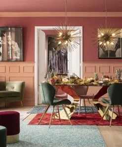 Kare Design Beam Riippuvalaisin, Messinki Ø72cm -Huonekalu kauppa lampa wiszaca beam 72x72 cm mosiezna 7