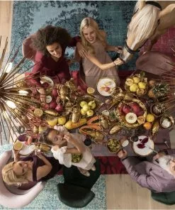 Kare Design Beam Riippuvalaisin, Messinki Ø72cm -Huonekalu kauppa lampa wiszaca beam 72x72 cm mosiezna 9