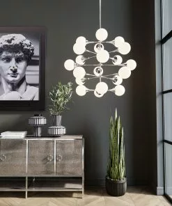 Kare Design Bulb Fiction 20 Riippuvalaisin Hopea Ø102cm -Huonekalu kauppa lampa wiszaca bulb fiction 20l o102 cm srebrna 7