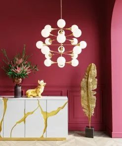 Kare Design Bulb Fiction 20 Riippuvalaisin Messinki Ø102cm -Huonekalu kauppa lampa wiszaca bulb fiction 20l o102 cm zlota 6