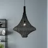 Kare Design Cocoon Pöytävalaisin, Musta Ø89cm -Huonekalu kauppa lampa wiszaca cocoon o89x114 cm czarna 9