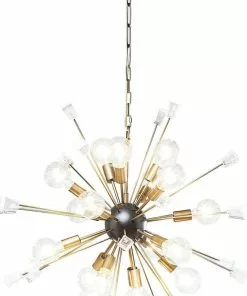 Kare Design Crystal Bomb Riippuvalaiisn, Messinki Ø93cm -Huonekalu kauppa lampa wiszaca crystal bomb 93x93 cm czarno zlota 2