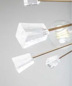 Kare Design Crystal Bomb Riippuvalaiisn, Messinki Ø93cm -Huonekalu kauppa lampa wiszaca crystal bomb 93x93 cm czarno zlota 3