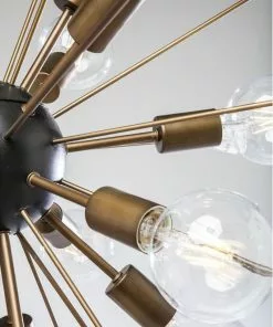 Kare Design Crystal Bomb Riippuvalaiisn, Messinki Ø93cm -Huonekalu kauppa lampa wiszaca crystal bomb 93x93 cm czarno zlota 4