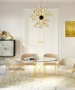 Kare Design Crystal Bomb Riippuvalaiisn, Messinki Ø93cm -Huonekalu kauppa lampa wiszaca crystal bomb 93x93 cm czarno zlota 8