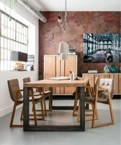 Kare Design Dining Concrete Tre Riippuvalaisin 120cm -Huonekalu kauppa lampa wiszaca dining 120x120 cm szaro drewniana 9