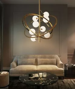 Kare Design Galaxia Riippuvalaisin 87cm -Huonekalu kauppa lampa wiszaca galaxia 87x86 139 cm zlota klosze biale 8