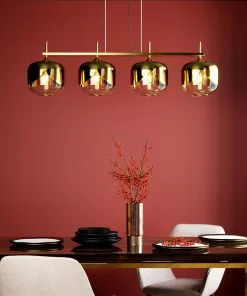 Kare Design Golden Goblet Quattro Riippuvalaisin, Kulta Ø25cm -Huonekalu kauppa lampa wiszaca golden goblet quattro a 115x142 cm 10