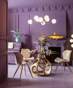 Kare Design Heavenly Riippuvalaisin Kulta Ø98cm -Huonekalu kauppa lampa wiszaca heavenly o98 cm zlota klosze biale 5 scaled