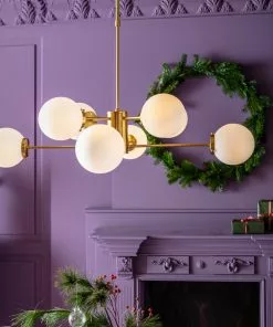 Kare Design Heavenly Riippuvalaisin Kulta Ø98cm -Huonekalu kauppa lampa wiszaca heavenly o98 cm zlota klosze biale 6 scaled