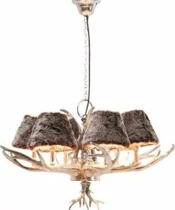Kare Design Huntsman Riippuvalaisin, 6-valonlähdettä -Huonekalu kauppa lampa wiszaca huntsman 69x41 cm srebrno brazowa 2