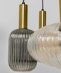 Kare Design Lobby Quattro Riippuvalaisin Ø50cm -Huonekalu kauppa lampa wiszaca klosze szklane oprawki zlote o50 cm 4