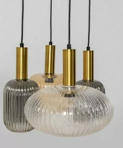 Kare Design Lobby Quattro Riippuvalaisin Ø50cm -Huonekalu kauppa lampa wiszaca klosze szklane oprawki zlote o50 cm 5