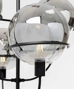 Kare Design Lantern Riippuvalaisin Musta Ø68cm -Huonekalu kauppa lampa wiszaca lantern 4rs 68x120 cm czarna klosze szklane 6