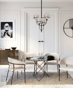 Kare Design Lantern Riippuvalaisin Musta Ø68cm -Huonekalu kauppa lampa wiszaca lantern 4rs 68x120 cm czarna klosze szklane 8