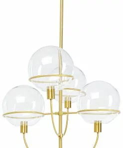 Kare Design Lantern Riippuvalaisin, Messinki Ø68cm -Huonekalu kauppa lampa wiszaca lantern 4rs 68x120 cm zlota klosze szklane 2