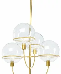 Kare Design Lantern Riippuvalaisin, Messinki Ø68cm -Huonekalu kauppa lampa wiszaca lantern 4rs 68x120 cm zlota klosze szklane 3