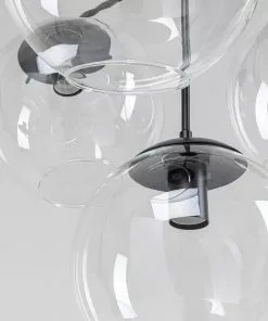 Kare Design Lasmina Riippuvalaisin Ø63cm -Huonekalu kauppa lampa wiszaca lasmina 63x72 cm czarna klosze szklane 5