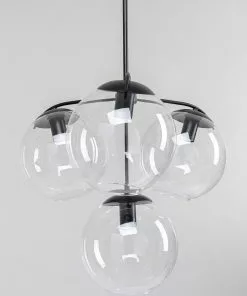 Kare Design Lasmina Riippuvalaisin Ø63cm -Huonekalu kauppa lampa wiszaca lasmina 63x72 cm czarna klosze szklane 7